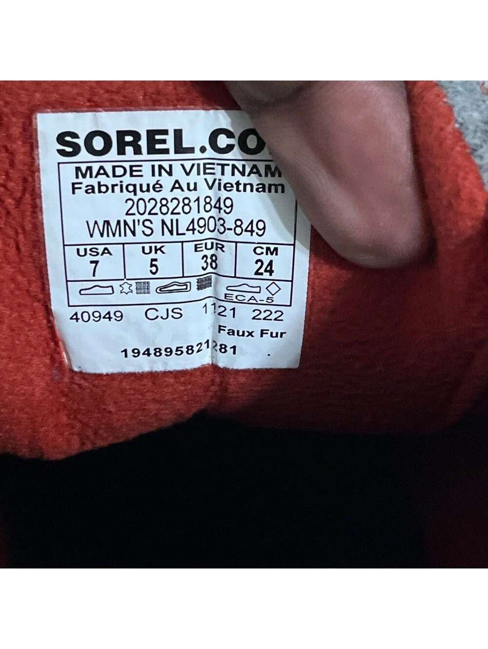 Sorel upper midsole